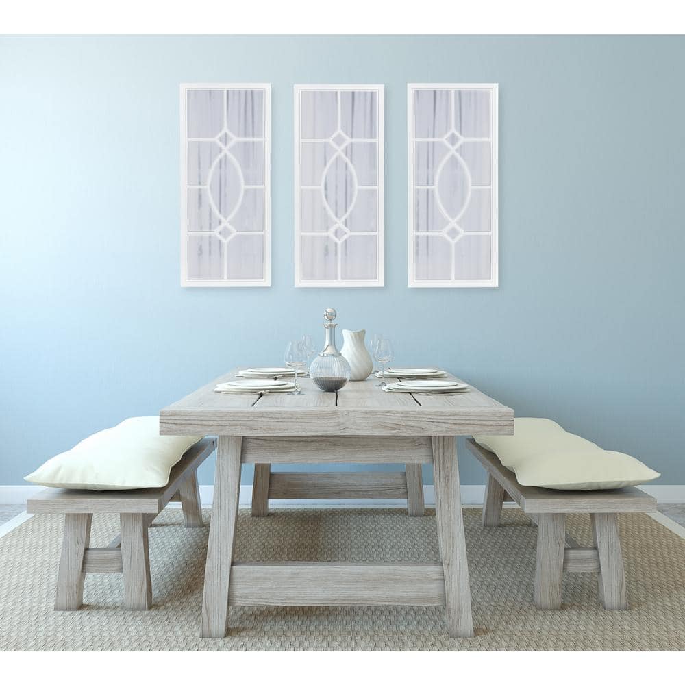 Cassat Full-Length White Windowpane Wall Accent Mirror