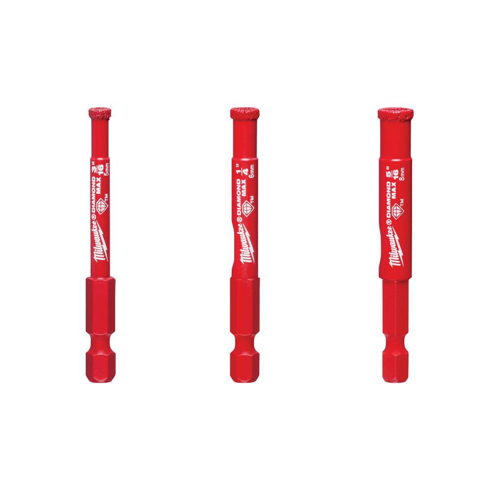 Milwaukee 49-56-0500 Diamond Max Diamond Grit Hole Saw 3 PC Set