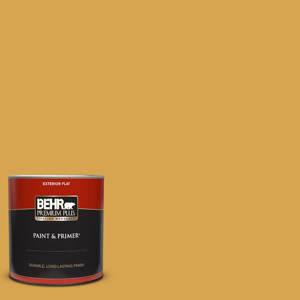 BEHR PREMIUM PLUS 1 qt. #M290-6 Plantain Chips Flat Exterior Paint & Primer