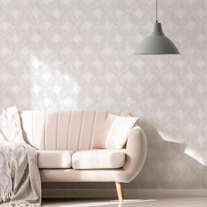 Arabella Geometric Neutral Removable Wallpaper Sample