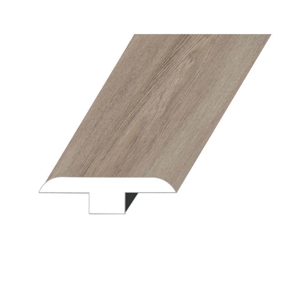 Domaine Metallic Taupe 0.5 in. T x 1.5 in. W x 94.5 in. L Vinyl T-Molding