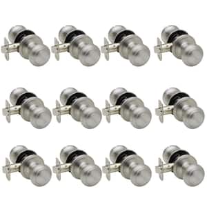 Colonial Satin Stainless Passage Door Knob (12-Pack)