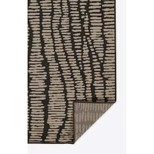 Baja Charcoal 2. ft X 4 ft. Abstract Easy Care Area Rug