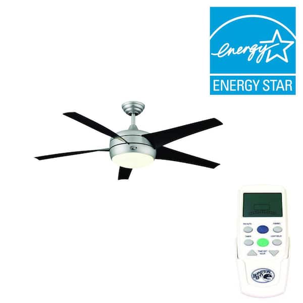 Hampton Bay Windward II 54 in. Indoor Brushed Steel Ceiling Fan