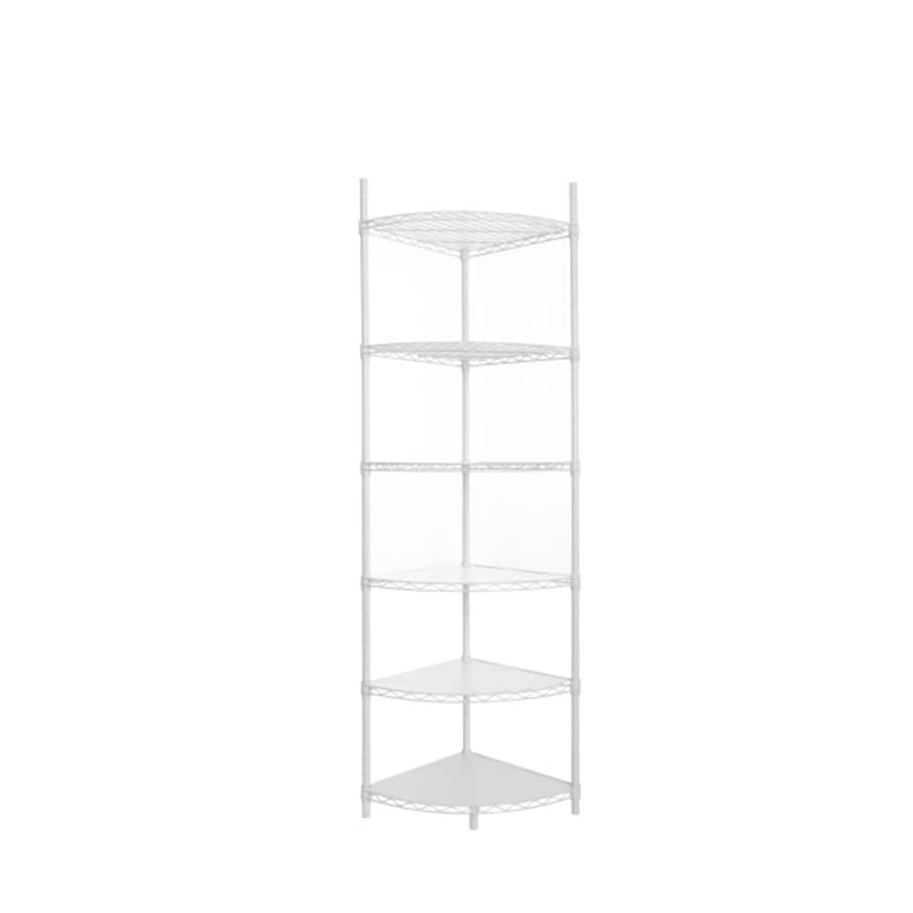 Tatayosi 6Tier 18" Wide Shelf Corner Wire Shelf Rack for Bathroom