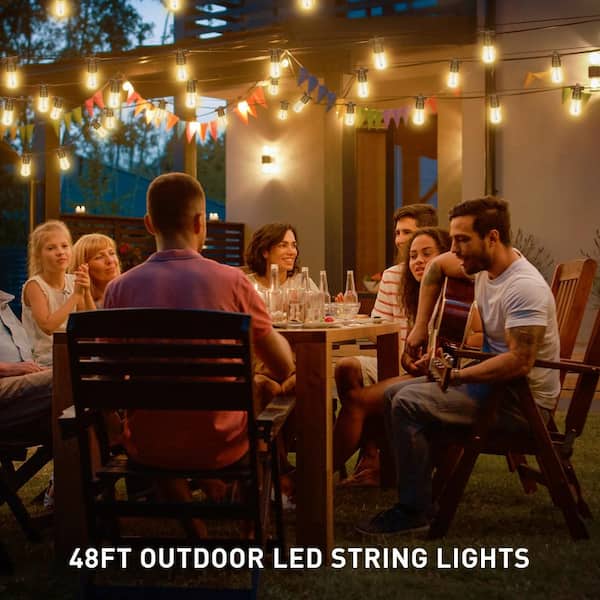 Wonline WSRS1122 Outdoor/Indoor 95 ft. Plug-In Warm White LED String Rope Lights with Bulbs