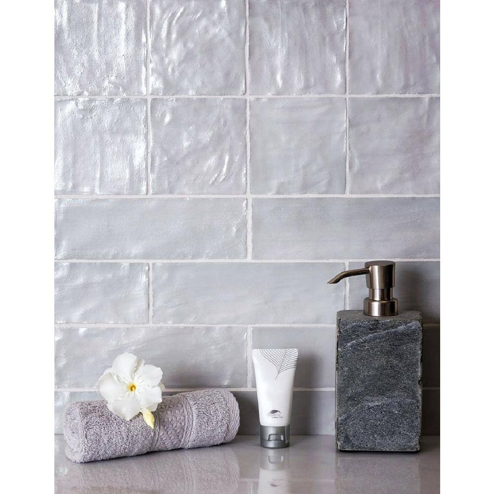 Apollo 4x4 Silver Ceramic Mosaic Wall Tile