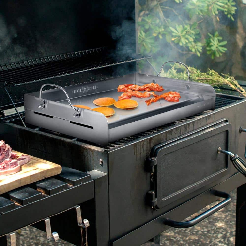 25" Stainless Steel Full-Size BBQ Griddle with Handles