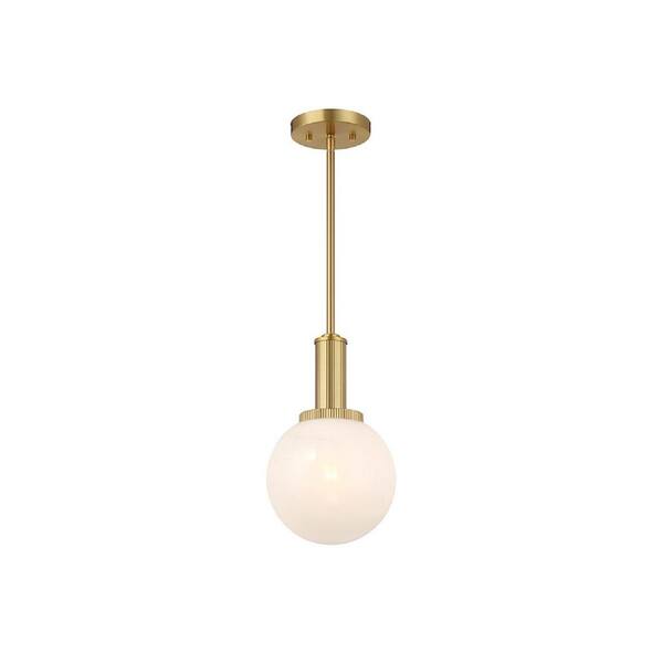 Savoy House Meridian 8 in. W x 13.25 in H 1-Light Natural Brass