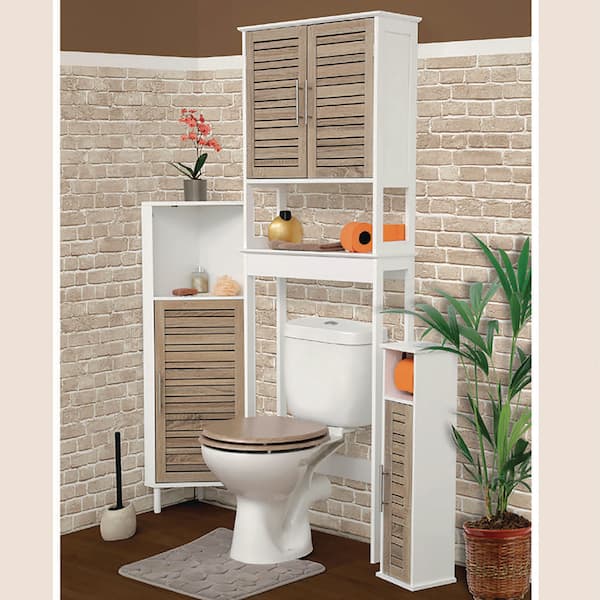 Bathroom Table - Toilet Tissue Paper Holder Stand Rack - Magazine Storage  Organizer- Small End Table 