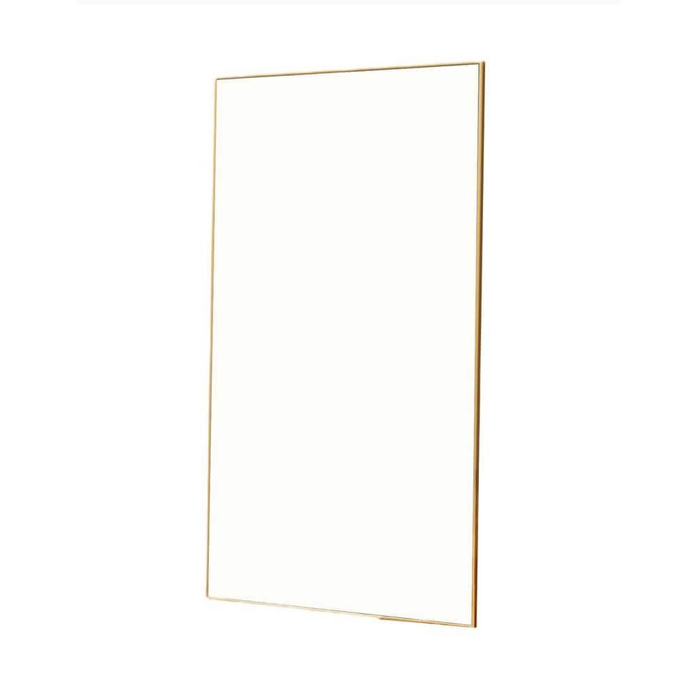 Modern Gold 59 in. W x 35 in. H Aluminum Alloy Framed Rectangle Full-Length