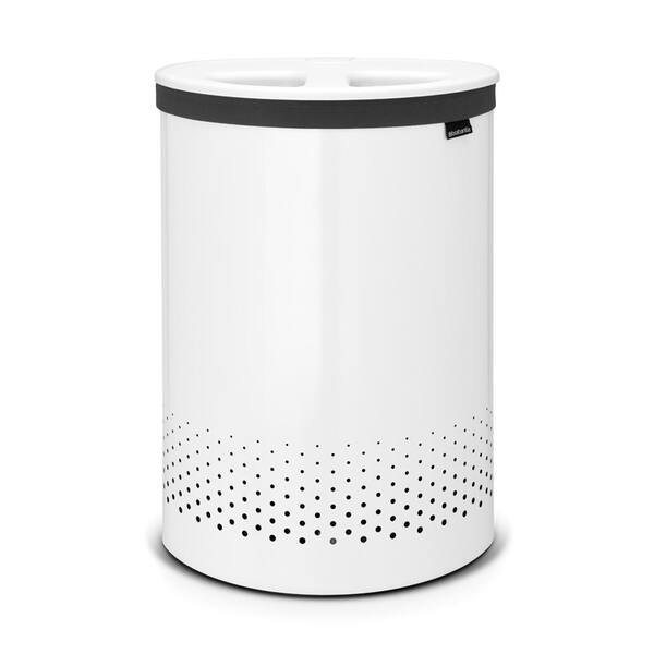 Brabantia 14.5 Gal. (55L) Laundry Sorter with White Plastic Lid