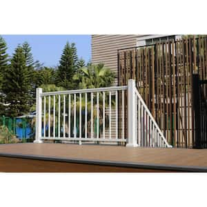 Allure 96 in. x 42 in. White Aluminum Preassembled Railing Kit