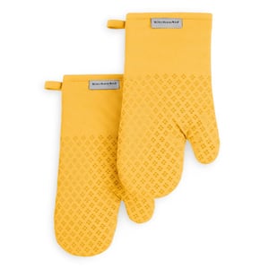 Asteroid Silicone Grip Buttercup Yellow Oven Mitt Set (2 Pack)