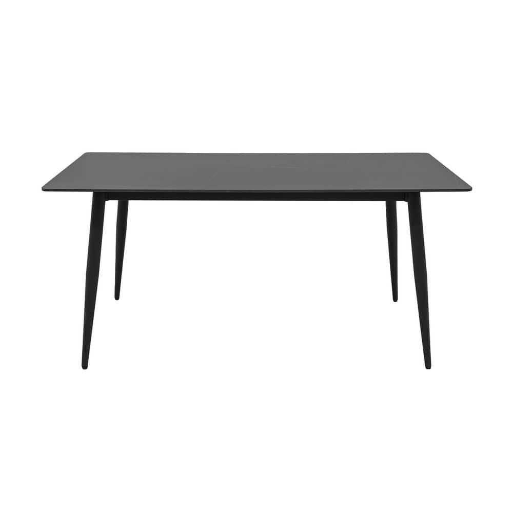 Oval Black Marble 62.99 in. Pedestal Living Room Dining Table with Black Metal Legs Seats 6 price history on PriceWatchPro