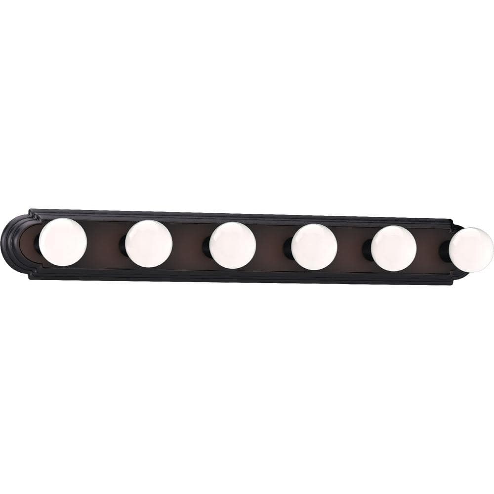 Antique Bronze 36" Dimmable 6-Light Bath Bar