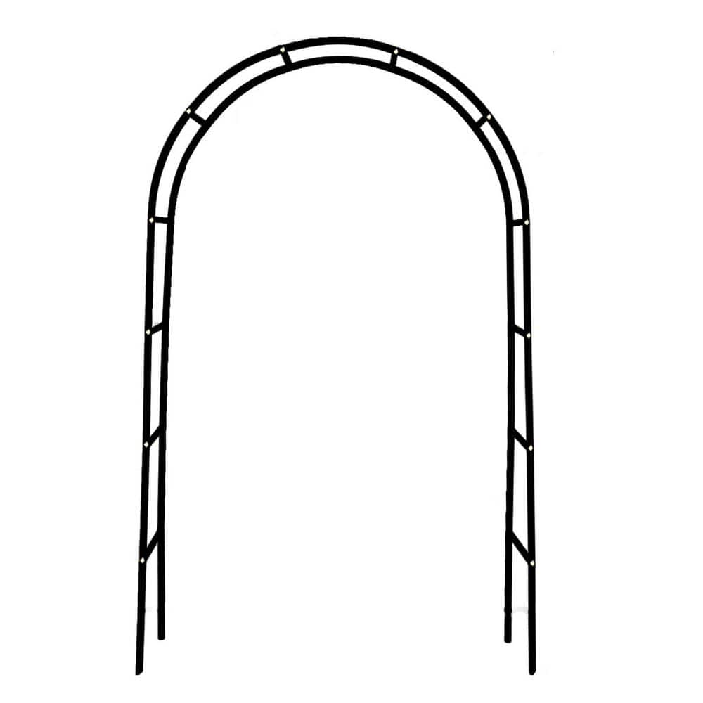 94 in. x 55 in. Metal Garden Arch Freestanding Arbor Trellis for Climbing Plants Wedding Event Party Decoration Black price history on PriceWatchPro