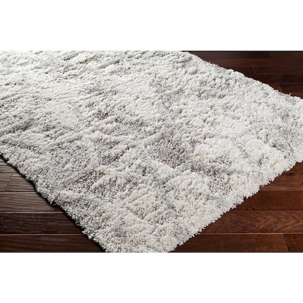 Alta Shag Light Gray Distressed 8 ft. x 10 ft. Indoor Area Rug