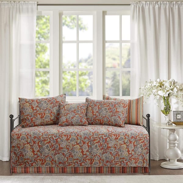 Vintage Flower Plaid Cotton Couch Cover