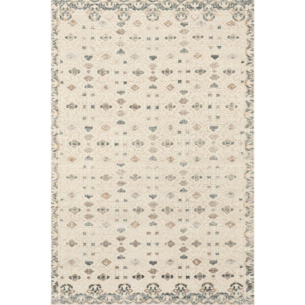 DASH & ALBERT Emory Hand Knotted Wool Ivory 9 ft. x 12 ft. Indoor Area ...