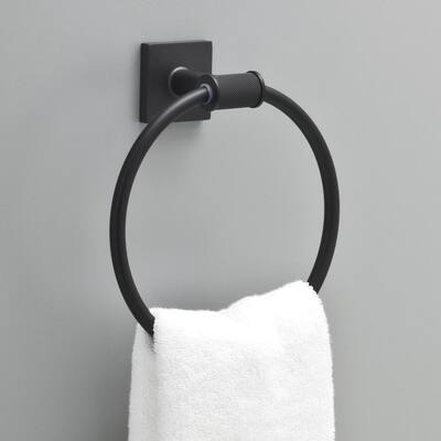 Averland Towel Ring in Matte Black
