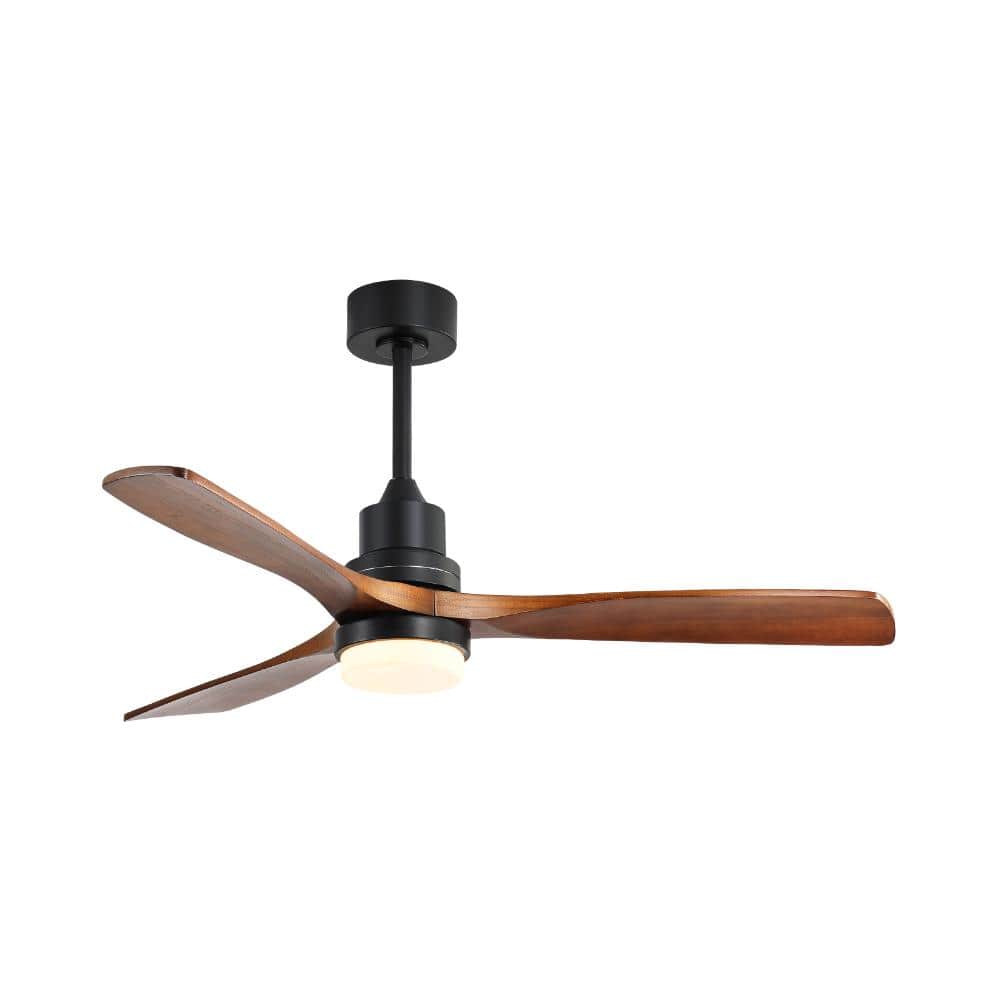 52 Inch Indoor Ceiling Fan With LED Light 3 Solid Wood Blades Remote Control For Living Room price history on PriceWatchPro