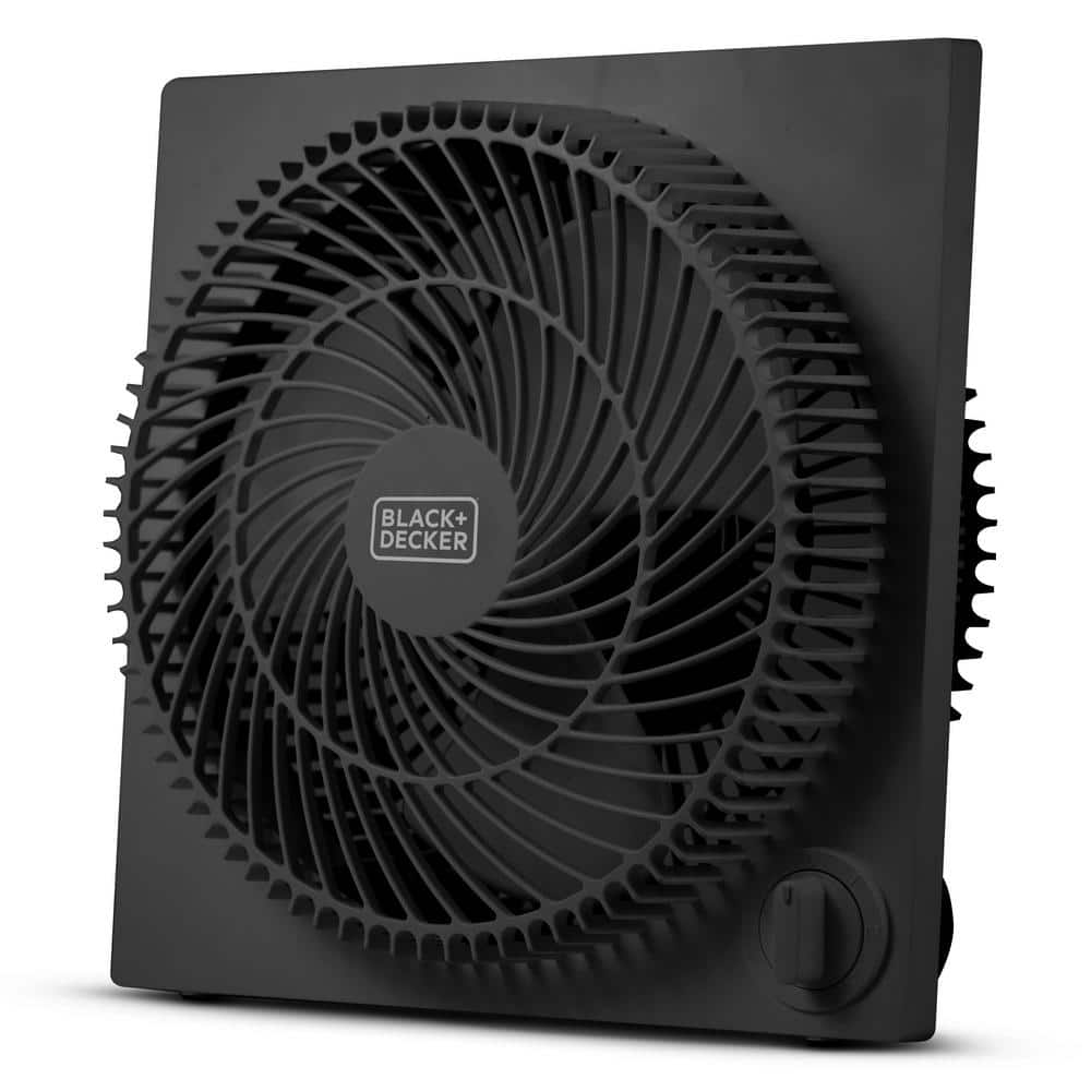 9 in. 3 Fan Speed Frameless Tabletop Box Fan, Black price history on PriceWatchPro