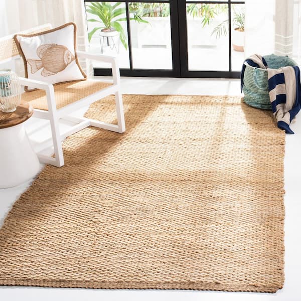 Natural Fiber Beige Doormat 3 ft. x 4 ft. Solid Area Rug