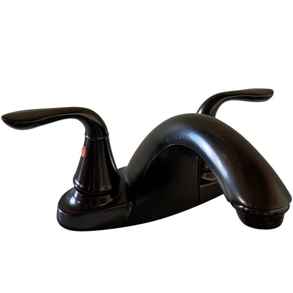 Unbranded 4 in. Centerset 2-Handle Low Arc Bathroom Faucet in Oil Rubbed Bronze