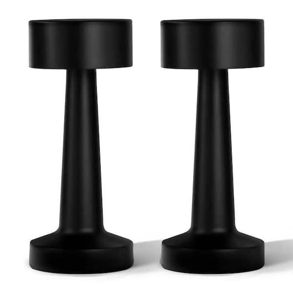The Chelsea 8.4 in. Midnight Modern Cordless Rechargeable Integrated LED Table Lamp (2-Pack)