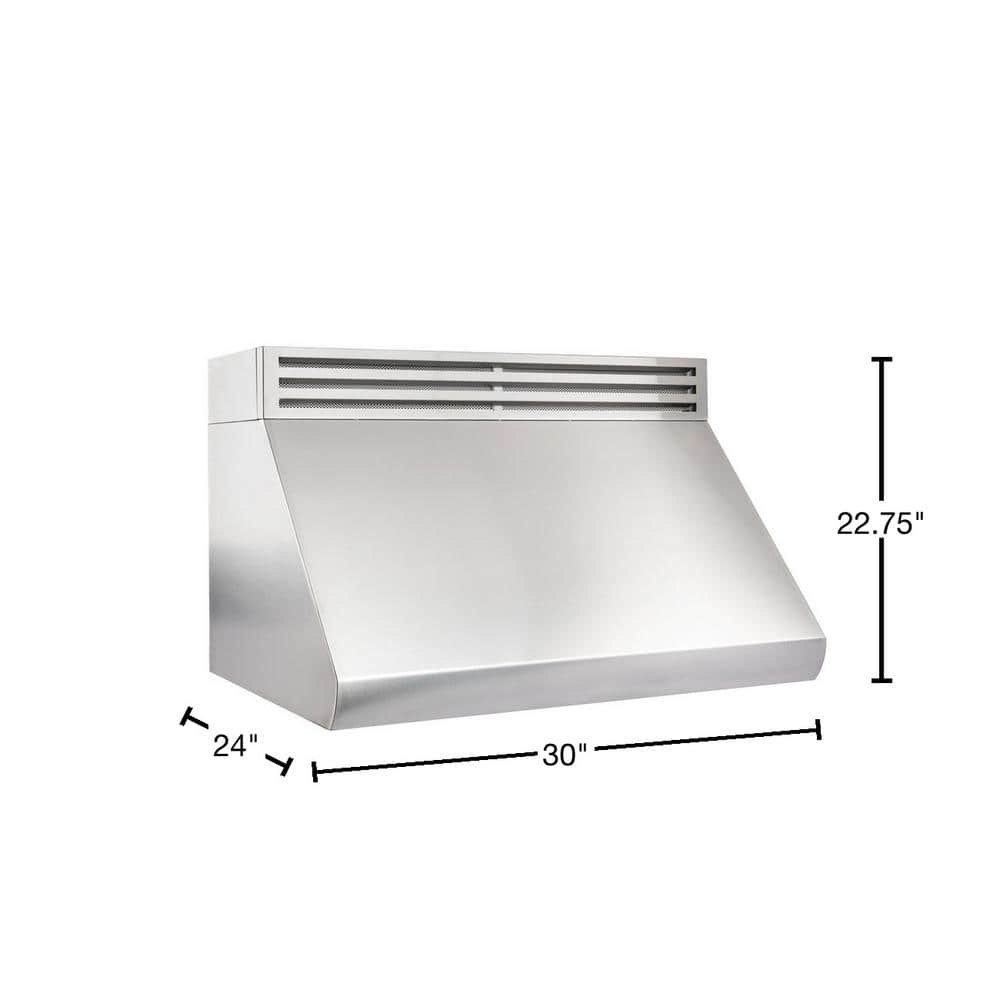 30" Stainless Steel Convertible Under Cabinet Range Hood