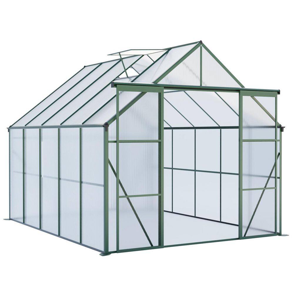 94 in. W x 121 in. D x 89 in. H Aluminum Double Door Green Greenhouse price history on PriceWatchPro