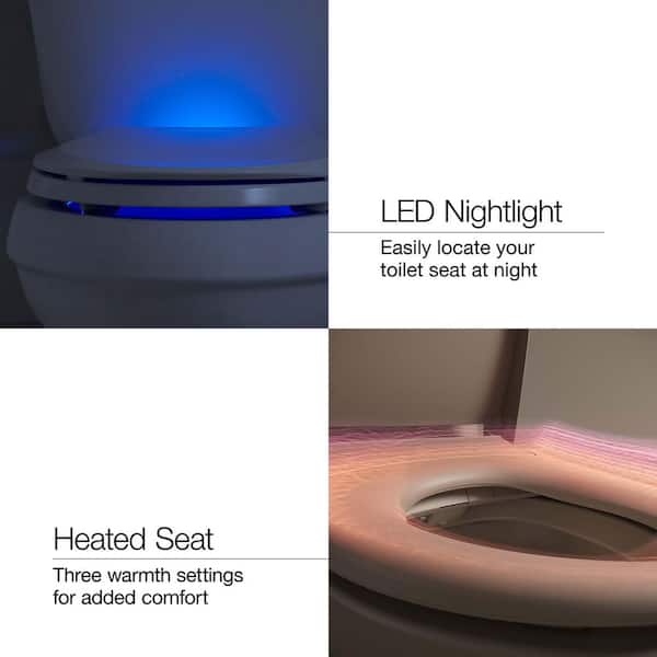 Purewash E590 Electric Bidet Seat for Elongated Toilets in White
