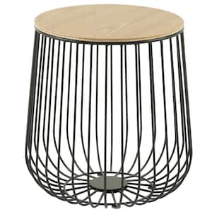 Runswick 15 in. Natural Wood Round Wood End Table