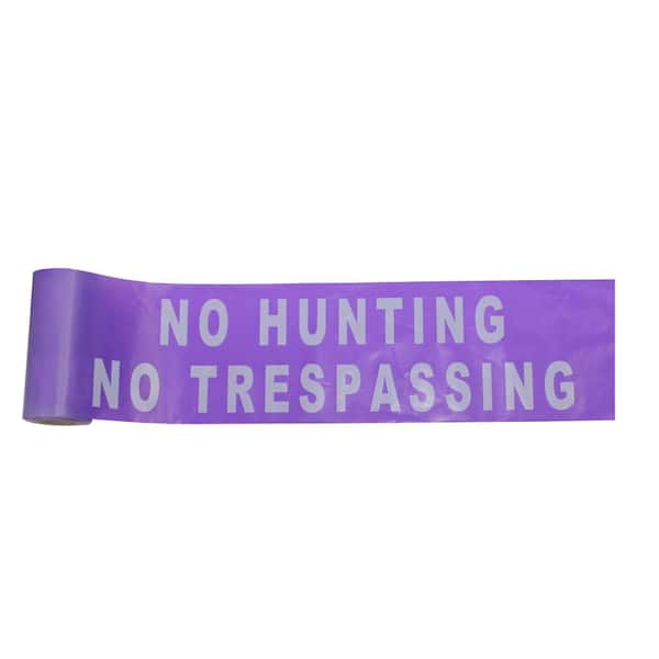 C.H. Hanson 6 in. x 100 ft. No Hunting No Trespassing Purple Barricade Tape (12-pack)