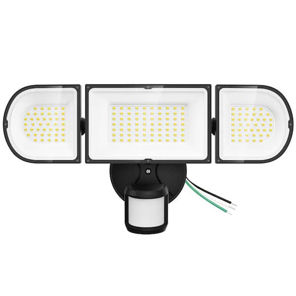 150-Watt 15000 Lumen Motion Sensing Dusk to Dawn LED Flood Light IP65 Waterproof Outdoor Security Fixture 1 Pack Black