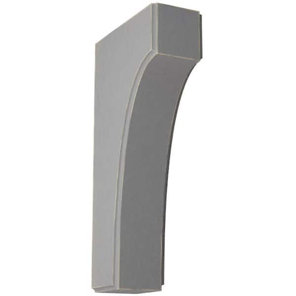 Ekena Millwork 1-3/4 in. x 8 in. x 4 in. Pebble Grey Clarksville Wood Vintage Decor Bracket