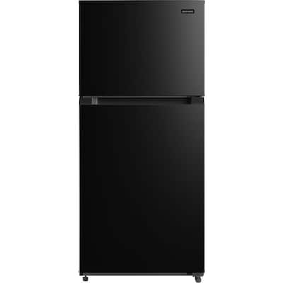 29.7 in 19 cu. ft. Standard Depth Garage Ready Top Freezer Refrigerator in Black w/ Humidity-Controlled Crisper Drawers