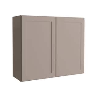 Courtland 36 in. W x 12 in. D x 30 in. H Assembled Shaker Wall Kitchen Cabinet in Sterling Gray