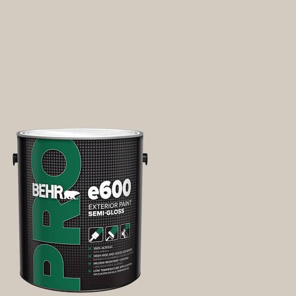 BEHR PRO 1 gal. #N220-2 Ashen Tan Semi-Gloss Acrylic Exterior Paint