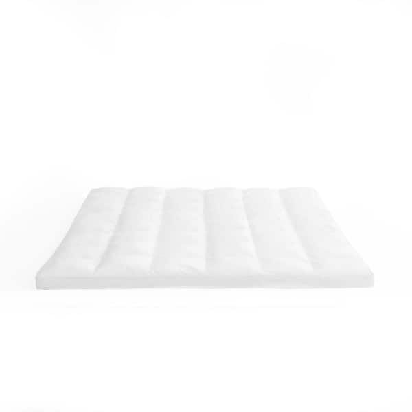 Linenspa 2 inch California Kin Down Alternative Fiber Bed Mattress Topper, White