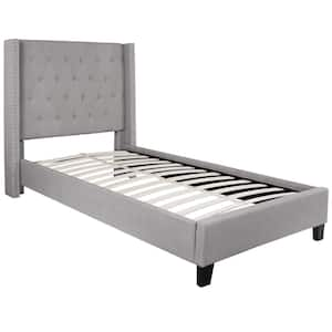 Light Gray Twin Platform Bed