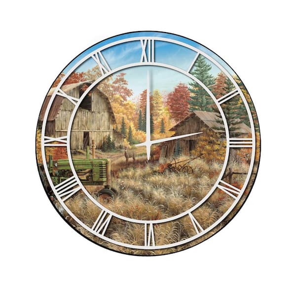 Unbranded "Deer Valley" Full Coverage Art and White Numbers Imaged Wall Clock