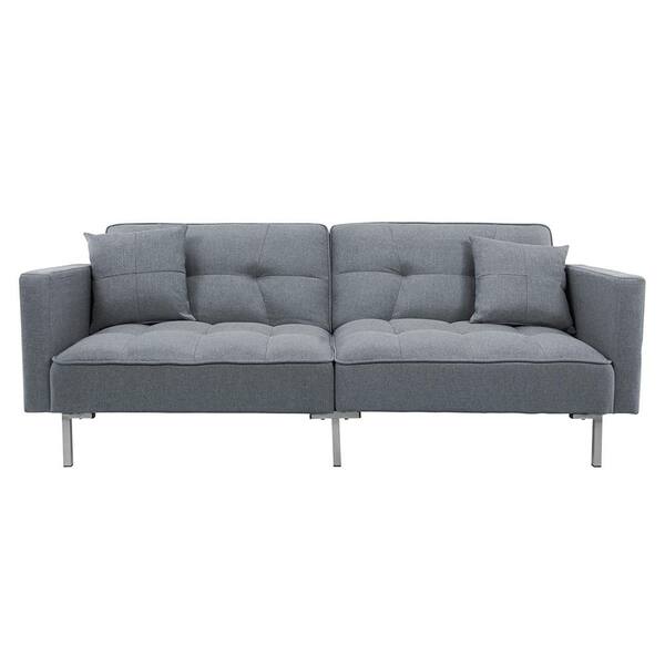 WONDER COMFORT Gray Memory Foam Futon Sofa Bed Foldable Convertible  Loveseat TN-267FA-DG - The Home Depot