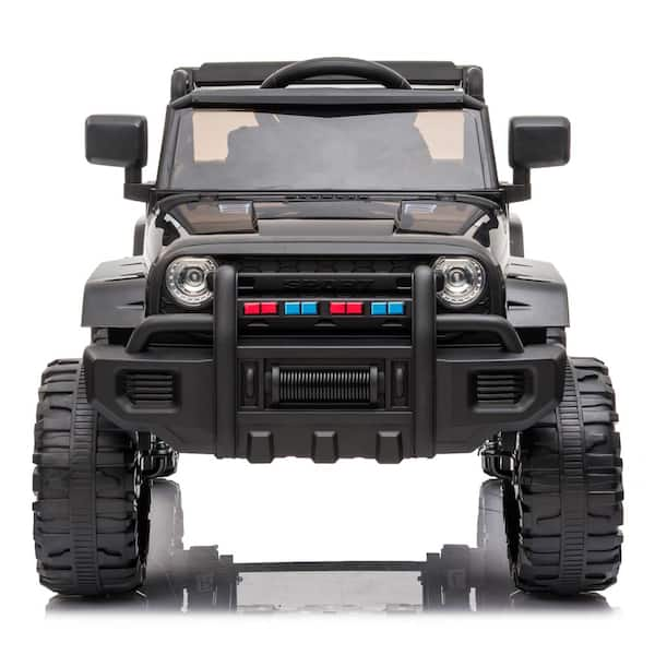 Karl home Ride On Truck 12 Volt Rechargeable Battery Powered Kids Black Electric Double Drive Car 806138037617 The Home Depot