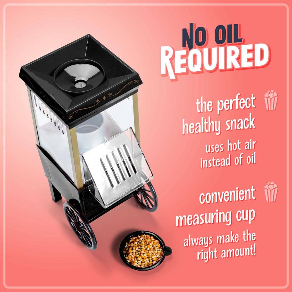 NHAP501BK6A 12-Cup Hot Air Popcorn Machine in Black