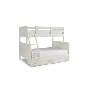 Naples Off White Twin Over Full Bunk Bed with Storage-Drawers