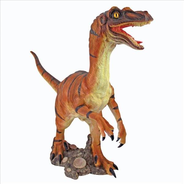 Design Toscano 50.5 in. H Jurassic Sized Deinonychus Dinosaur Statue  NE120002 - The Home Depot