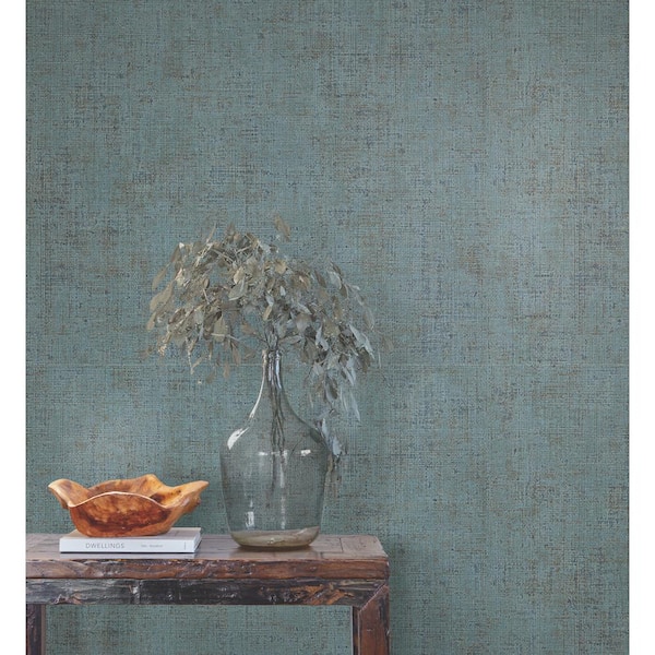 393.6 in. x 39 in. Blue Alma Wallpaper Roll