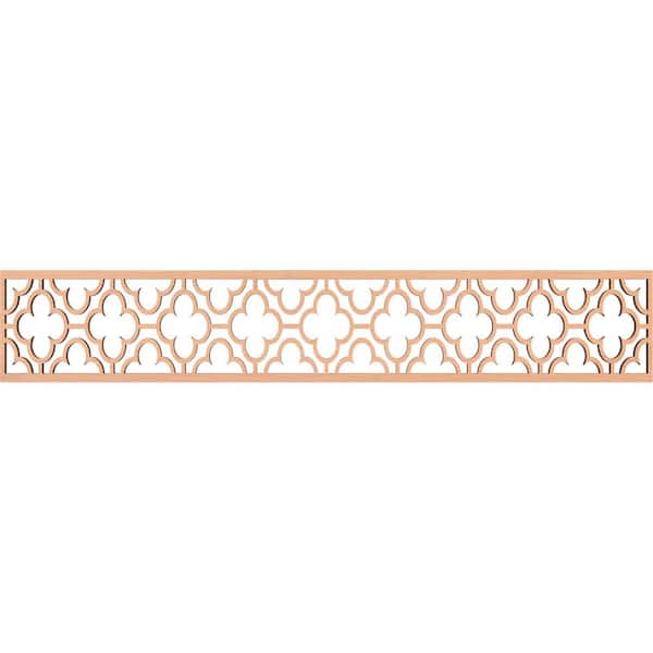 Ekena Millwork Chicago Fretwork 0.375 in. D x 46.625 in. W x 8 in. L Alder Wood Panel Moulding